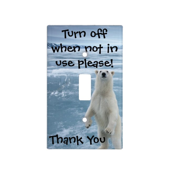 Turn off when not in use please. light switch cover (Front)