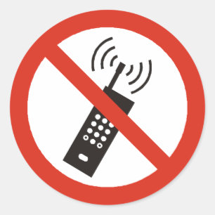 Turn Off Your Cell Phone Classic Round Sticker