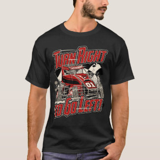 Turn Right to Go Left! - Red - Wingless Racer T-Shirt