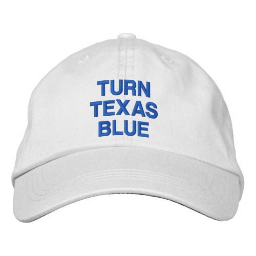 Turn Texas Blue blue white democrat modern Embroidered Baseball Cap