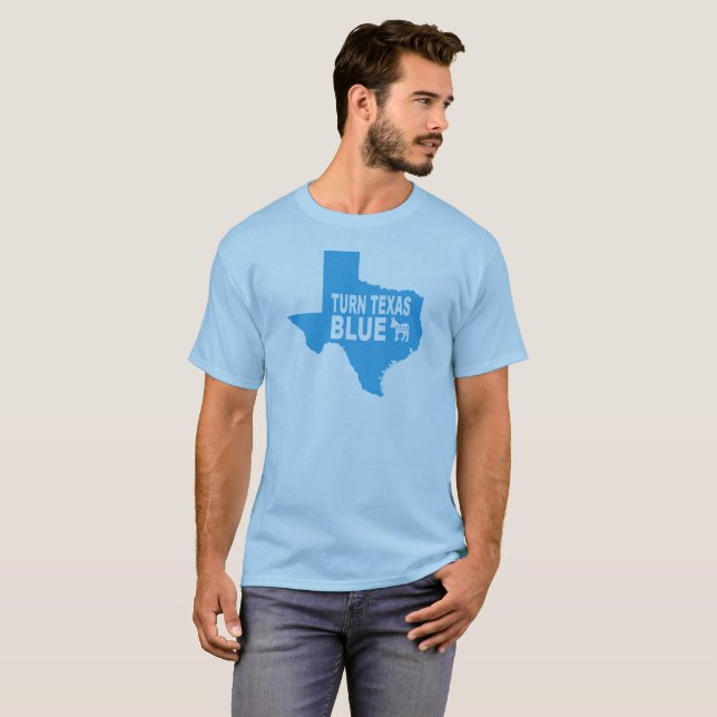 Turn Texas Blue T-Shirt | Repaint America (Front Full)