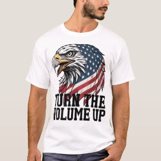 Turn The Volume Up New York city American Eagle    T-Shirt