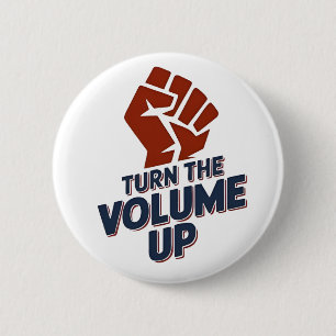 Turn the Volume Up Zohran NYC Major Democrat Button