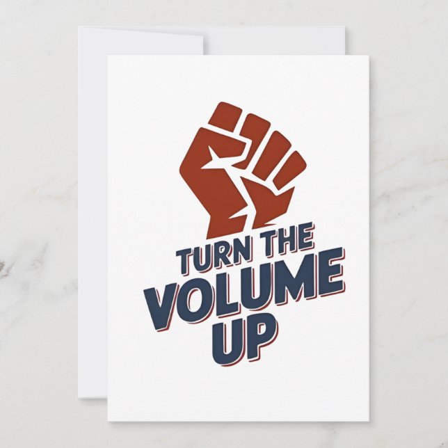 Turn the Volume Up Zohran NYC Major Democrat Note Card (Front)