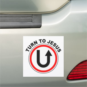 Turn to Jesus Christ – Christian Faith Gospel   Car Magnet