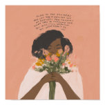 Turn to the flowers inspirational quote black art poster Turn to the flowers inspirational quote black art poster