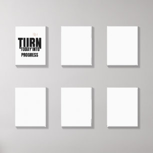 Turn Today Into Progress Motivational Design Canvas Photo Tile