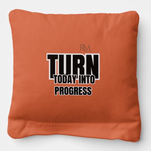 Turn Today Into Progress Motivational Design Cornhole Bags
