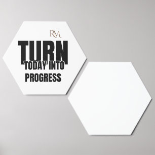 Turn Today Into Progress Motivational Design Foam Core Photo Tile