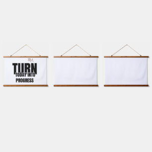 Turn Today Into Progress Motivational Design Hanging Tapestry