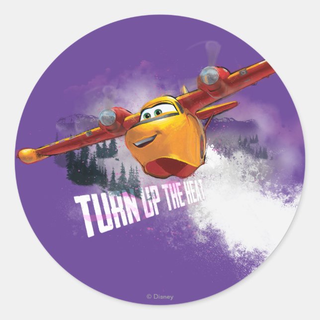 Turn Up The Heat Classic Round Sticker (Front)