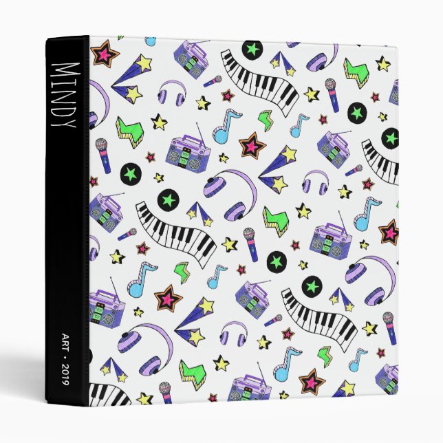 Turn Up the Music 3 Ring Binder (Front/Spine)