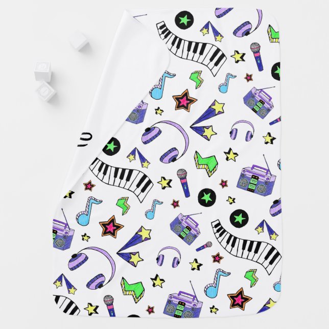 Turn Up the Music Baby Blanket (In Situ)