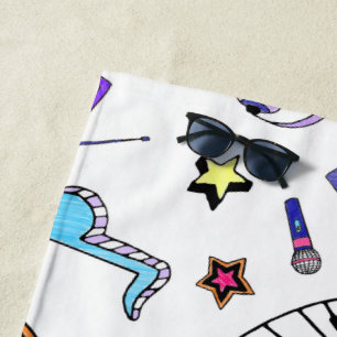 Turn Up the Music Beach Towel