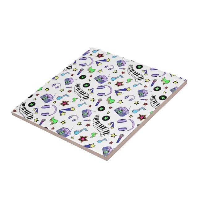 Turn Up the Music Ceramic Tile (Side)