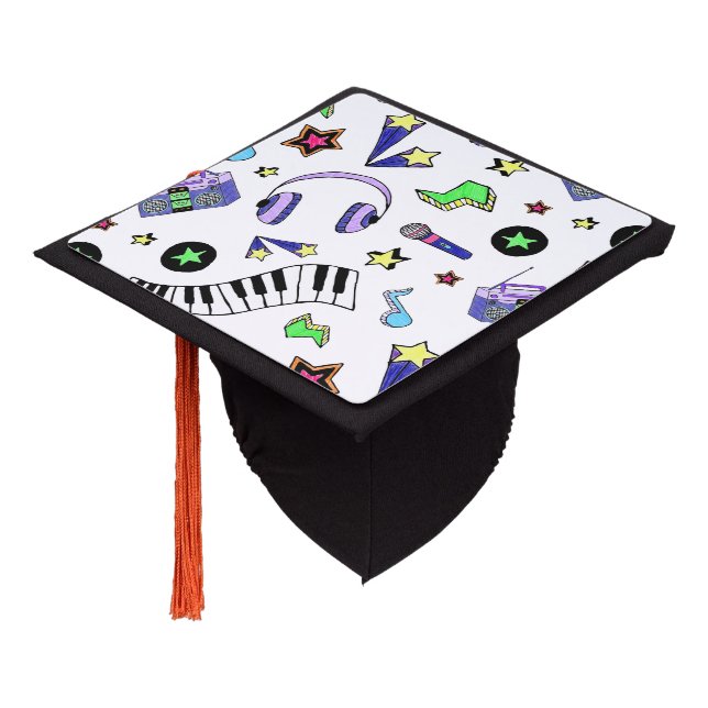 Turn Up the Music Graduation Cap Topper (Angled)