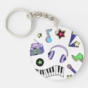 Turn Up the Music Keychain