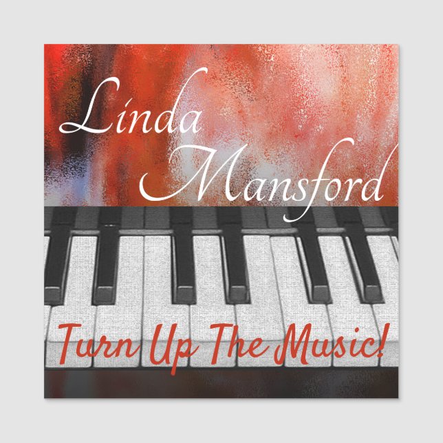 Turn Up the Music Name Tag (Front)