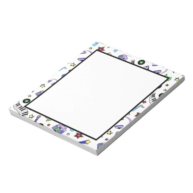 Turn Up the Music Notepad (Rotated)