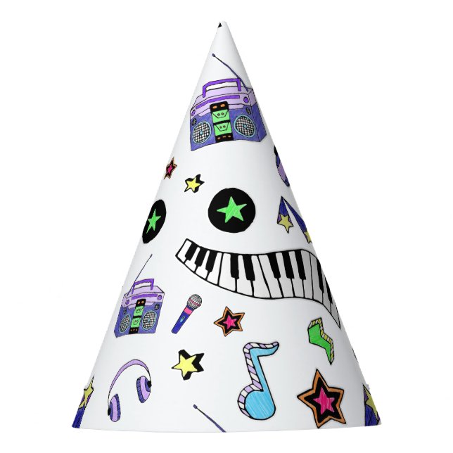 Turn Up the Music Party Hat (Front)