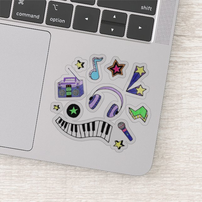 Turn Up the Music Sticker (Detail)