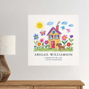 Turn Your Child's Art into Museum Style Poster, Wall Decal