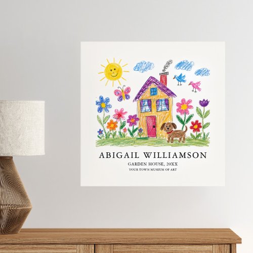 Turn Your Child's Art into Museum Style Poster, Wall Decal