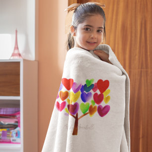 Turn Your Child's ArtWork or Drawing Into A Cute Sherpa Blanket