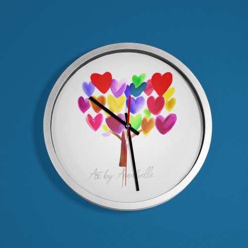 Turn Your Childs ArtWork or Drawing Into A  Round Clock