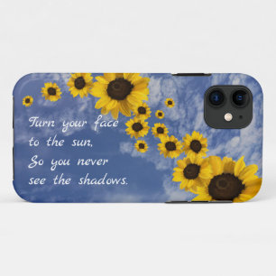 Turn your face to the sun. Sunflowers & sky iPhone 11 Case