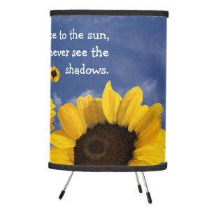 Turn your face to the sun, sunflowers with sky tripod lamp