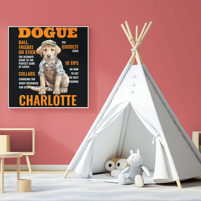 Turn Your Pet Into A Front Page Star Personalized Canvas Print (Creator Uploaded)