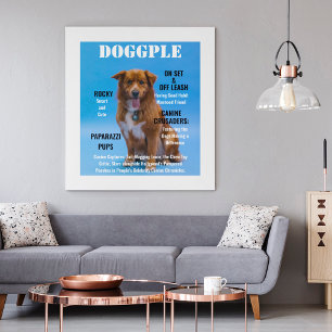Turn Your Pet Photo Into A Front Page Star Custom Canvas Print