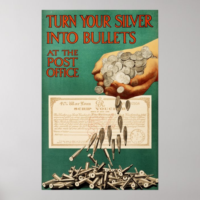 Turn Your Silver into Bullets at the Post Office Poster | Zazzle.com
