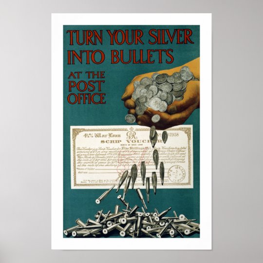Turn Your Silver Into Bullets (border) Poster | Zazzle.com