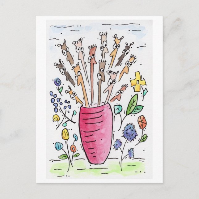 "Turnabout Is Fair Play" Postcard (Front)