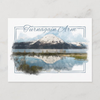 Turnagain Arm Alaskan Watercolor Postcard