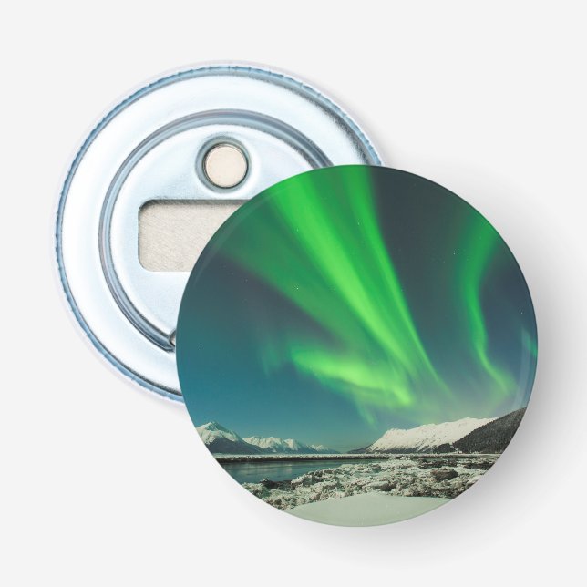 Turnagain Arm Aurora Bottle Opener (Front)