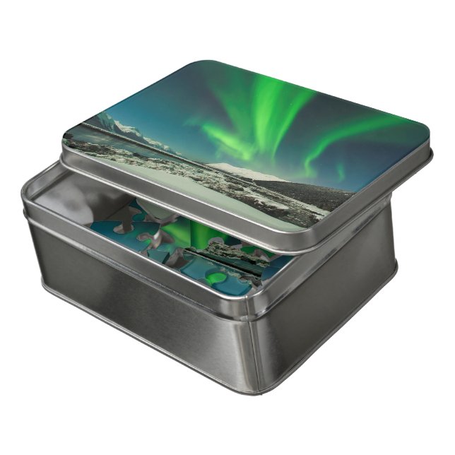 Turnagain Arm Aurora Jigsaw Puzzle (Lid Open)