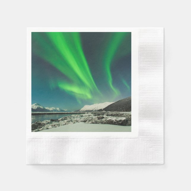 Turnagain Arm Aurora Napkins (Front)