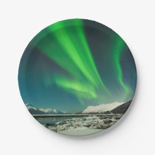 Turnagain Arm Aurora Paper Plates