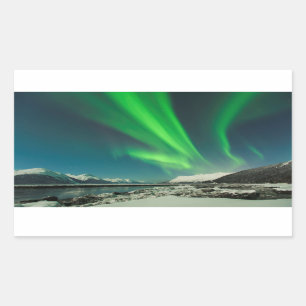 Turnagain Arm Aurora Rectangular Sticker