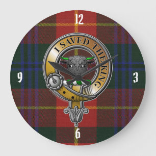 Turnbull Tartan & Badge Large Clock