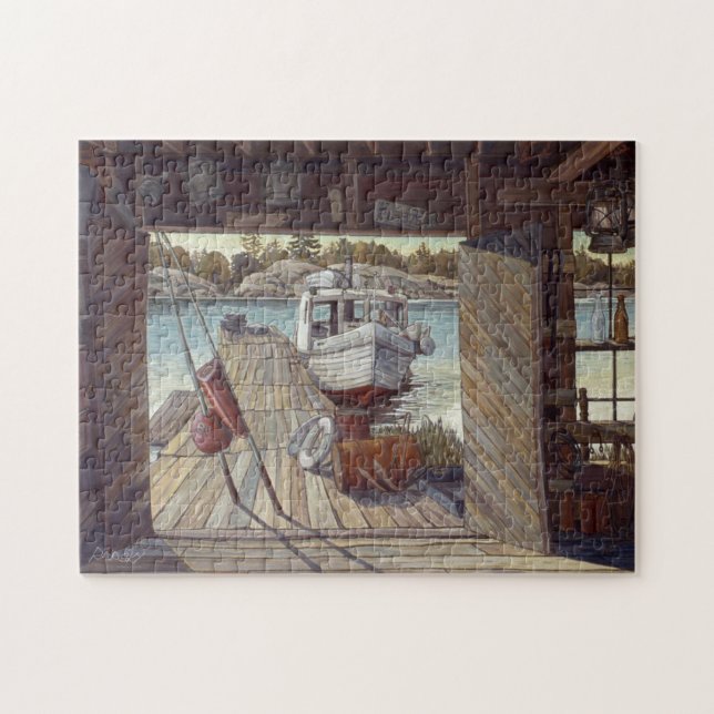 "Turne Shed at Dawn" by Charlie Rapsky Jigsaw Puzzle (Horizontal)