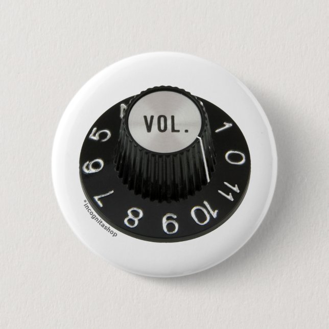 Turned up to 11 (No Text) Pinback Button (Front)