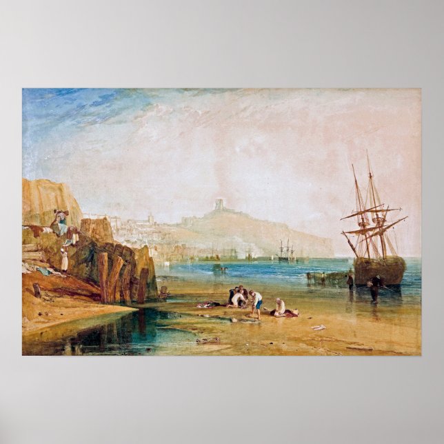 Turner - Boys Catching Crabs, Scarborough Town Poster (Front)