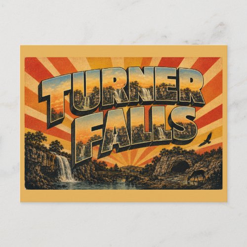 Turner Falls Oklahoma Limestone Bluff Waterfall Postcard