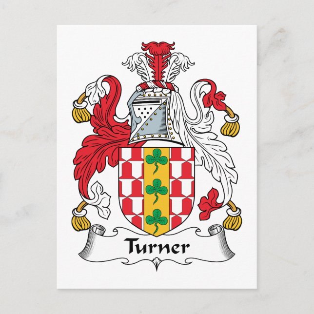 Turner Family Crest Postcard (Front)