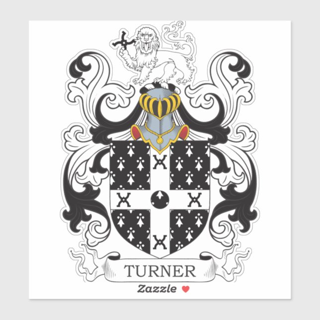 Turner Family Crest Sticker (Sheet)