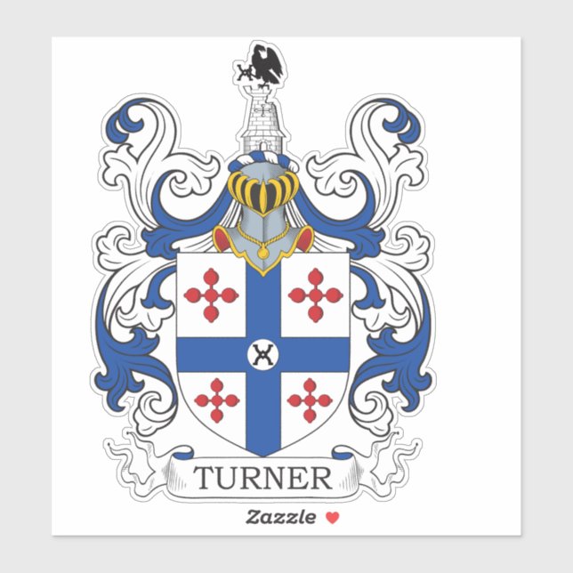 Turner Family Crest Sticker (Sheet)
